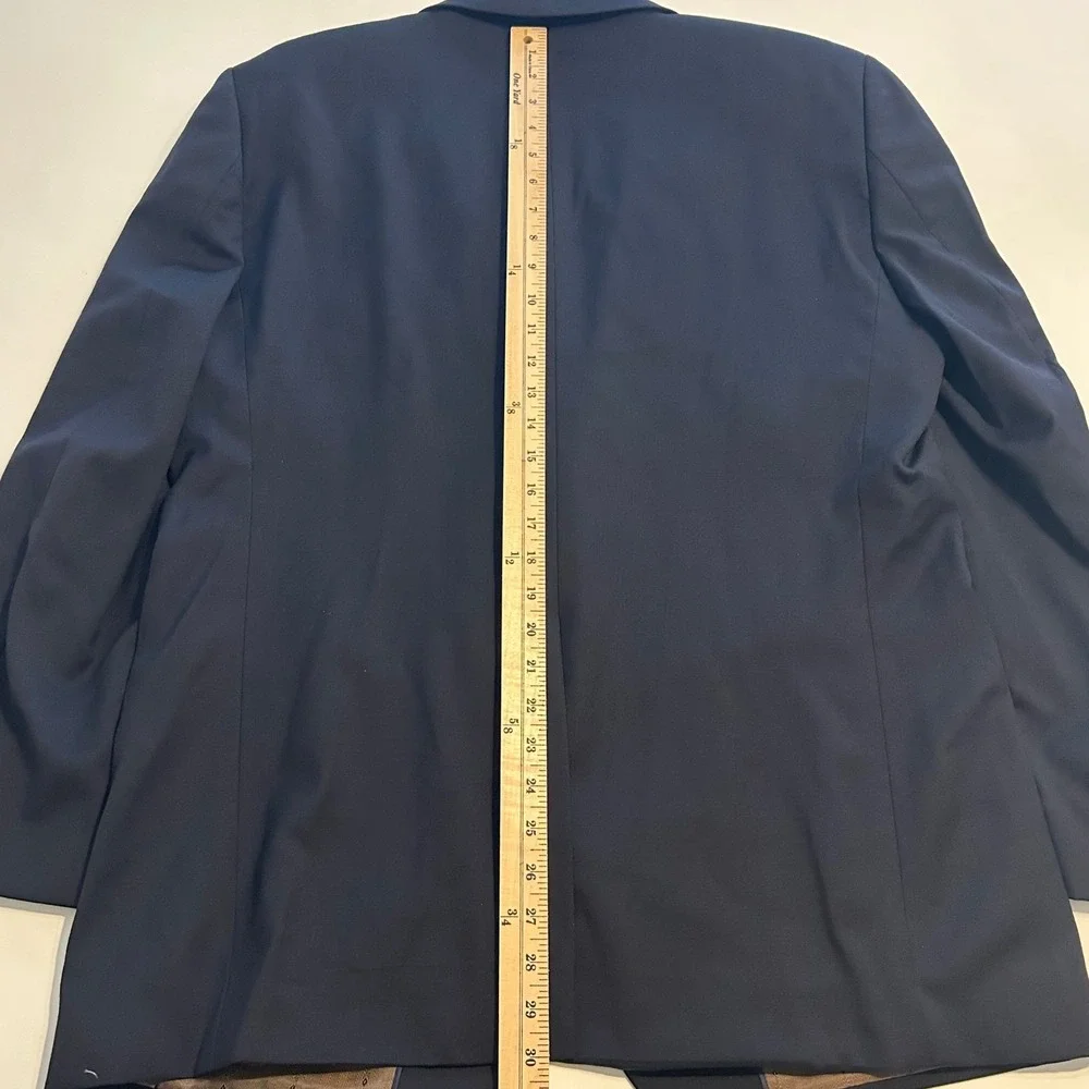 Joseph & Feiss Mens Blazer 42R Navy Blue 100%‎ Wool Gold Collection Sport Coat